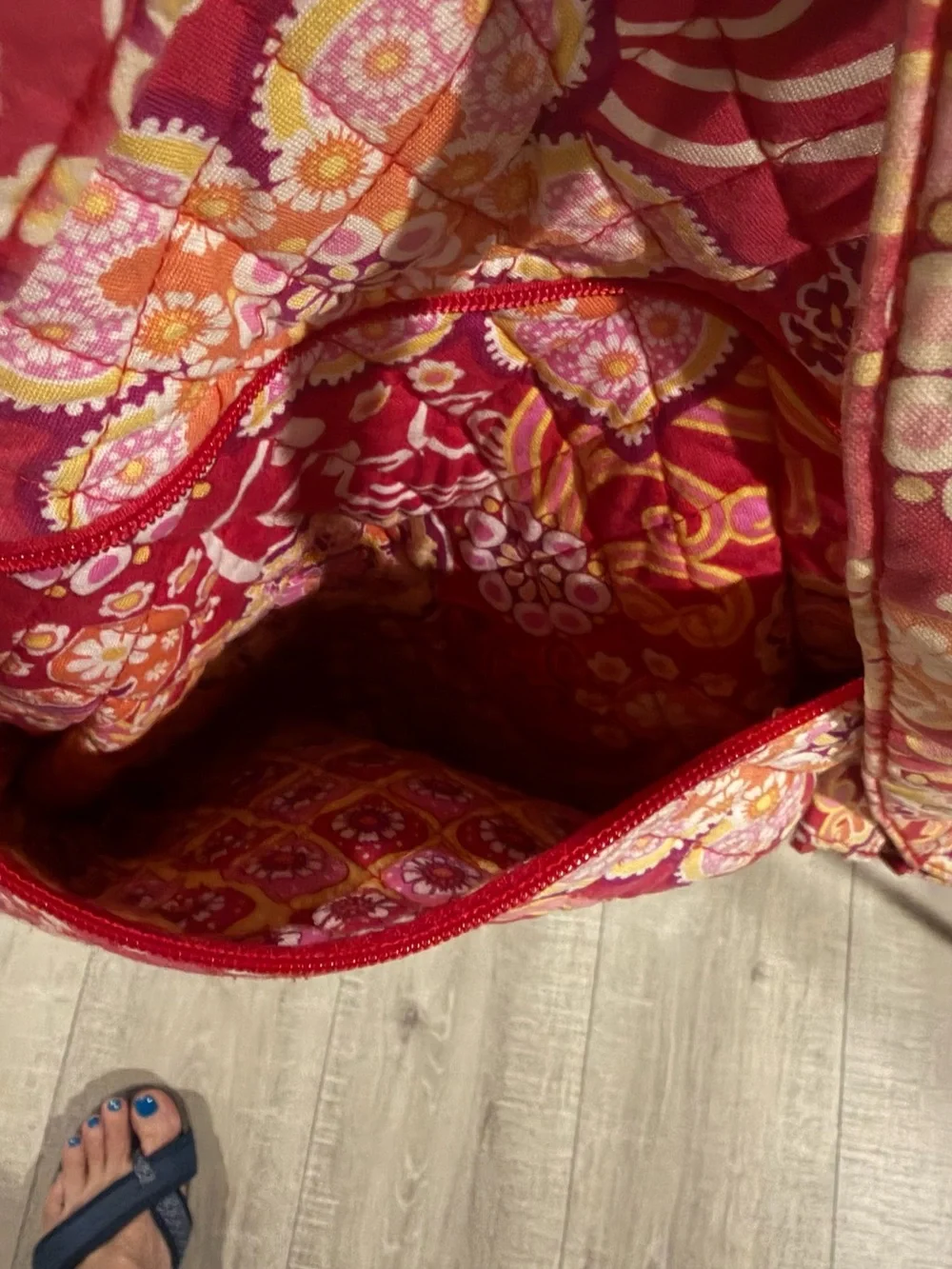 Vera Bradley Quilted Floral Pattern Women's Backpack - Pink